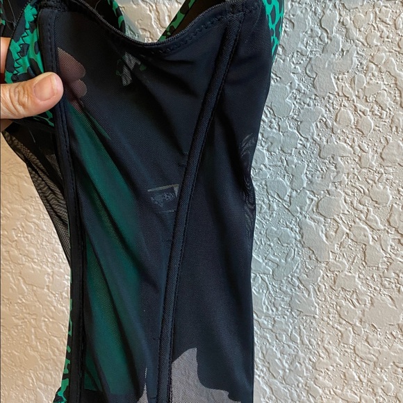 EUC Morbid Threads Green Leopard Print Bustier Top Size 36C - Picture 6 of 12